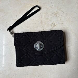 Vera Bradley Black Quilted Your Turn Wristlet